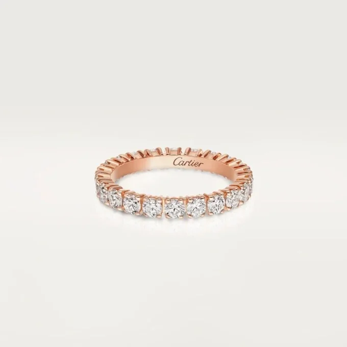 Cartier Destinee vigselring – rosa guld, diamanter – Cartier