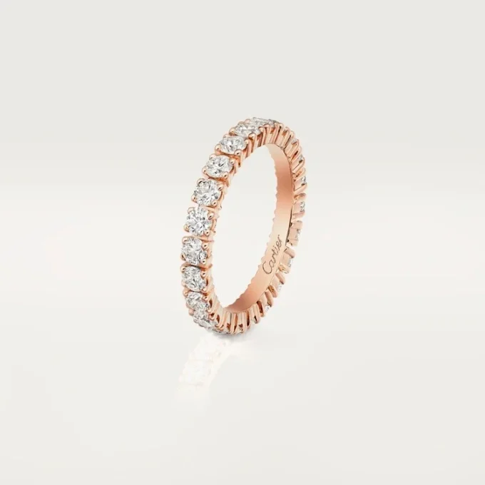 Cartier Destinee vigselring – rosa guld, diamanter – Cartier