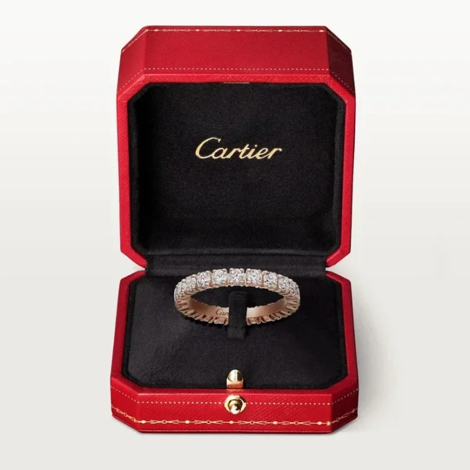 Cartier Destinee vigselring – rosa guld, diamanter – Cartier