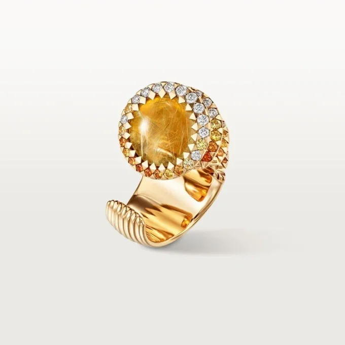 Cartier Libre Polymorph-ring, kalcedon, diamanter