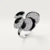 Cartier Libre Polymorph-ring, onyx, omformbar