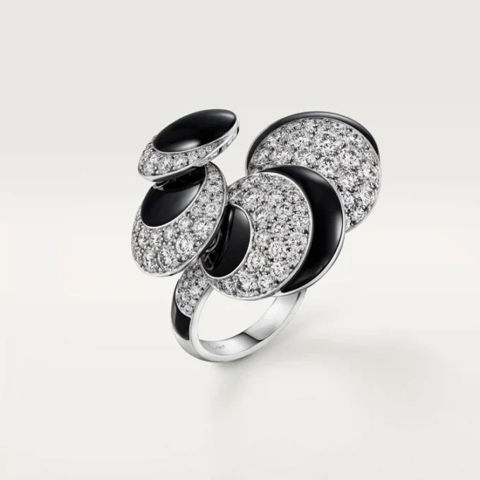 Cartier Libre Polymorph-ring, onyx, omformbar