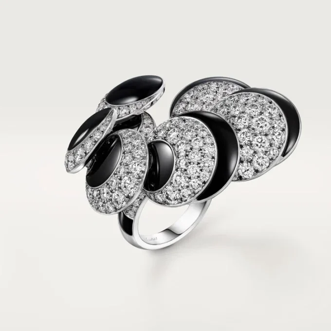 Cartier Libre Polymorph-ring, onyx, omformbar
