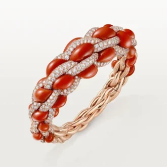 Cartier Libre Tressage-armband, korall Cartier Libre Tressage-armband, korall