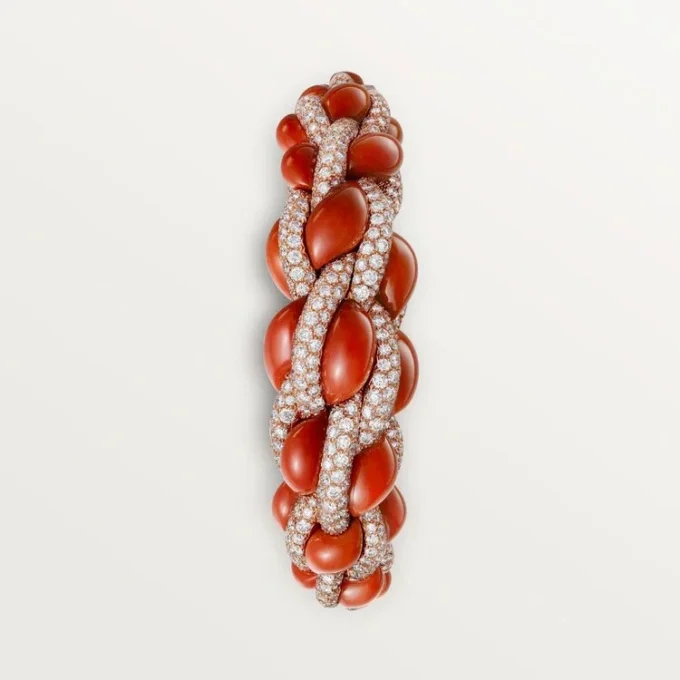 Cartier Libre Tressage-armband, korall Cartier Libre Tressage-armband, korall