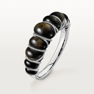 Cartier Libre Tressage-armband, obsidian, diamanter Cartier Libre Tressage-armband, obsidian, diamanter