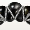 Cartier Libre Tressage-armband, obsidian, diamanter Cartier Libre Tressage-armband, obsidian, diamanter