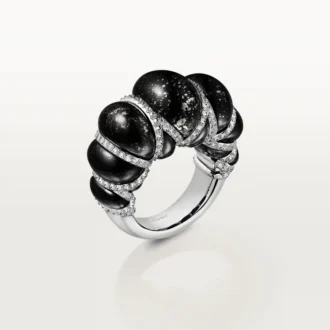 Cartier Libre Tressage-ring, metakvartsit, diamanter