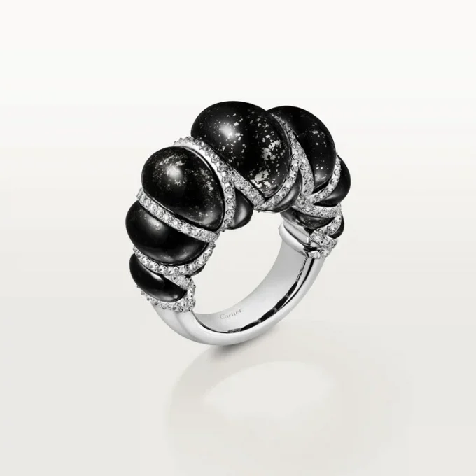 Cartier Libre Tressage-ring, metakvartsit, diamanter