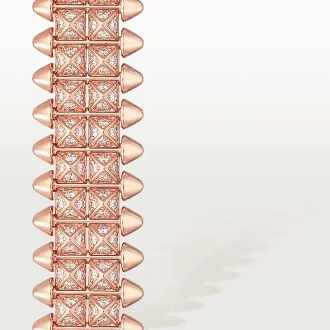 Clash De Cartier-armband, flexibelt, dubbelradigt, pavé Clash De Cartier-armband, flexibelt, dubbelradigt, pavé