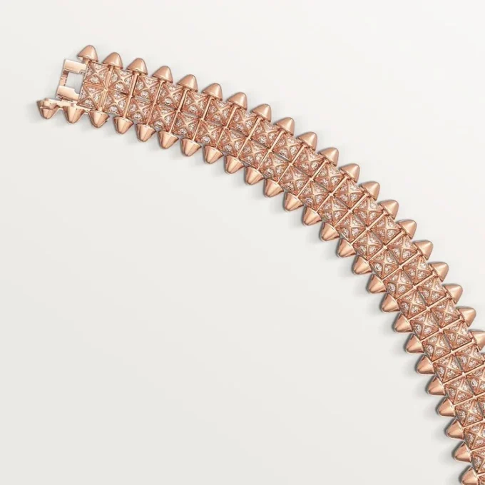 Clash De Cartier-armband, flexibelt, dubbelradigt, pavé Clash De Cartier-armband, flexibelt, dubbelradigt, pavé
