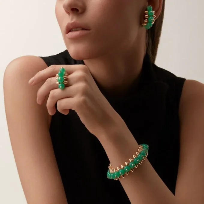 Clash De Cartier enkelörhänge, krysopras, extra stor modell Clash De Cartier enkelörhänge, krysopras, extra stor modell