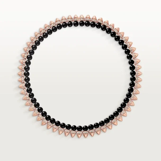 Clash De Cartier-halsband, flexibelt, onyx, extra stor modell, diamanter Clash De Cartier-halsband, flexibelt, onyx, extra stor modell, diamanter