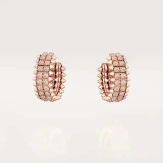 Clash De Cartier hoop-örhängen, dubbelradiga, pavé