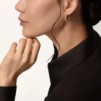 Clash De Cartier hoop-örhängen, liten modell, pavé