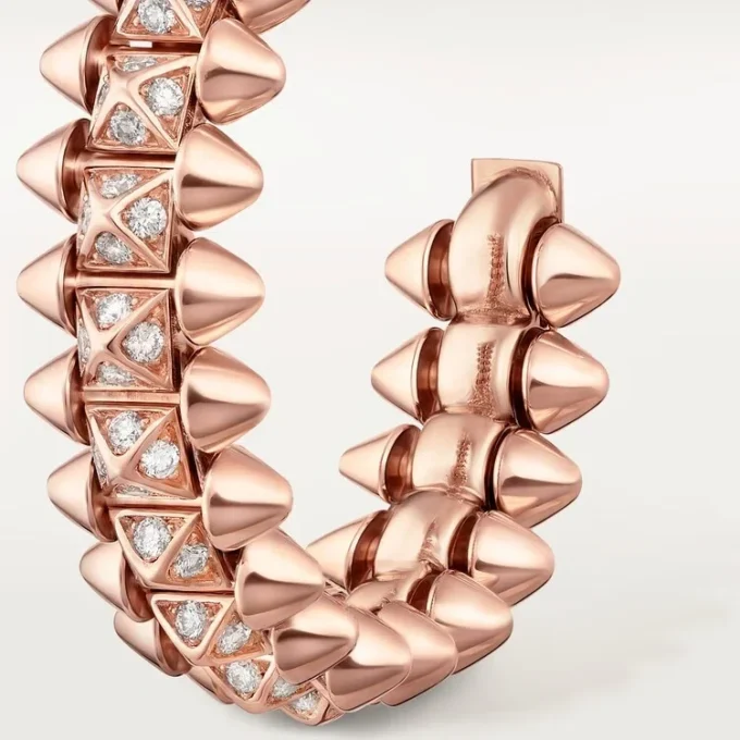 Clash De Cartier hoop-örhängen, liten modell, pavé Clash De Cartier hoop-örhängen, liten modell, pavé