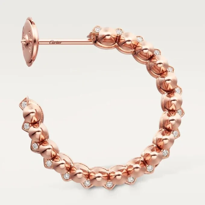 Clash De Cartier hoop-örhängen, liten modell, pavé Clash De Cartier hoop-örhängen, liten modell, pavé