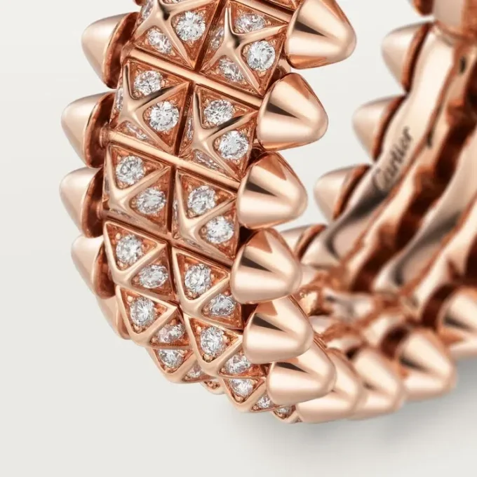 Clash De Cartier-ring, dubbelradig, pavé