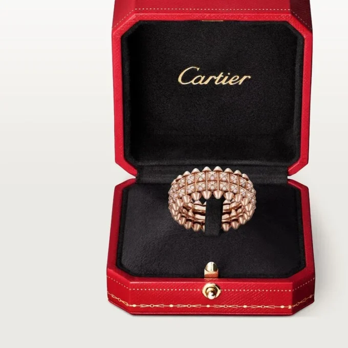 Clash De Cartier-ring, dubbelradig, pavé