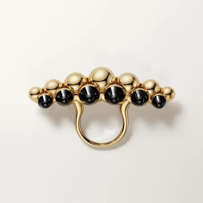 Clash De Cartier-ring, extra stor modell, onyx