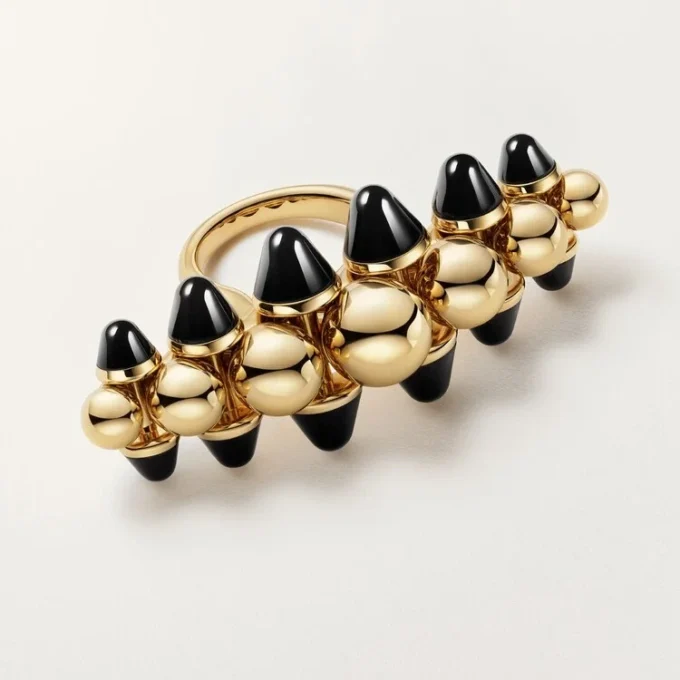 Clash De Cartier-ring, extra stor modell, onyx