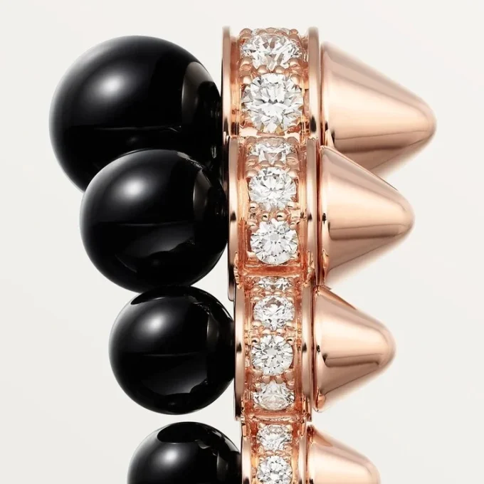 Clash De Cartier-ring, onyx, extra stor modell, diamanter