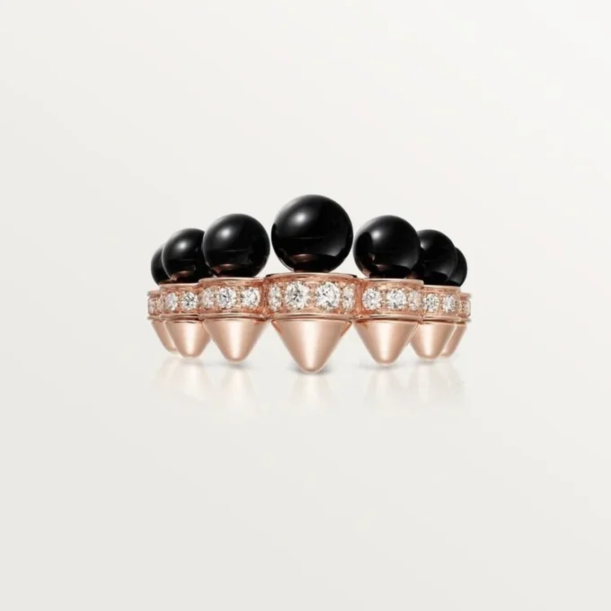 Clash De Cartier-ring, onyx, extra stor modell, diamanter