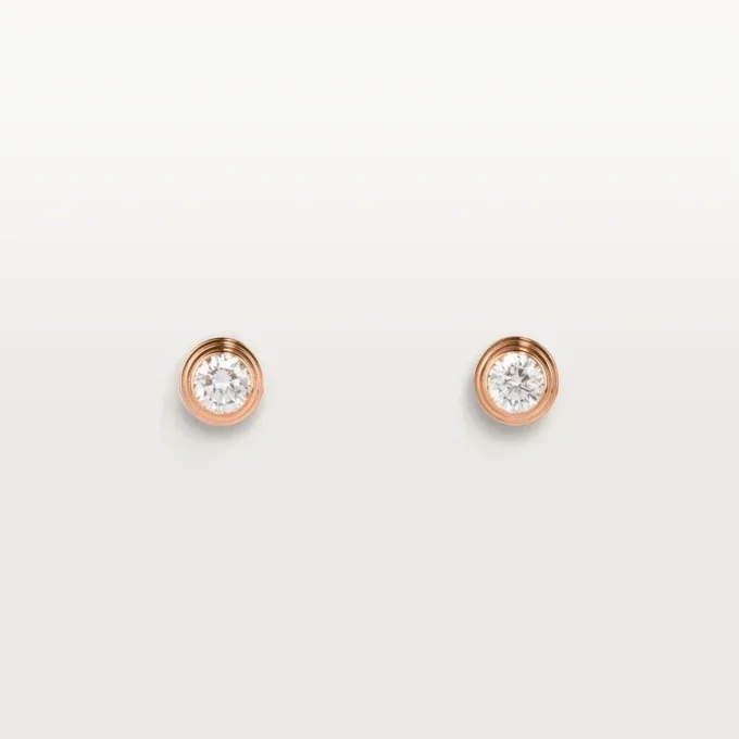 Diamants Legers örhängen, mm – rosa guld, diamanter – Cartier Diamants Legers örhängen, mm – rosa guld, diamanter – Cartier