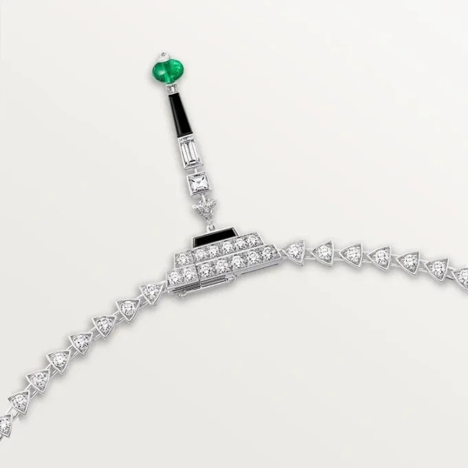 En Equilibre-halsband, smaragd, pavé En Equilibre-halsband, smaragd, pavé
