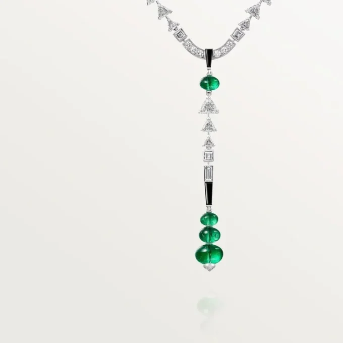 En Equilibre-halsband, smaragd, pavé En Equilibre-halsband, smaragd, pavé