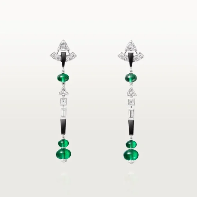 En Equilibre-örhängen, smaragd, pavé En Equilibre-örhängen, smaragd, pavé