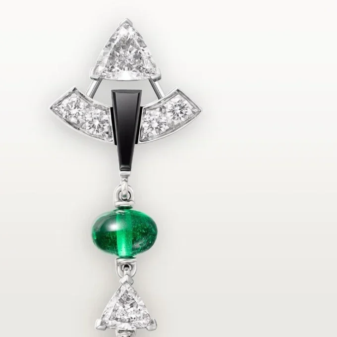 En Equilibre-örhängen, smaragd, pavé En Equilibre-örhängen, smaragd, pavé