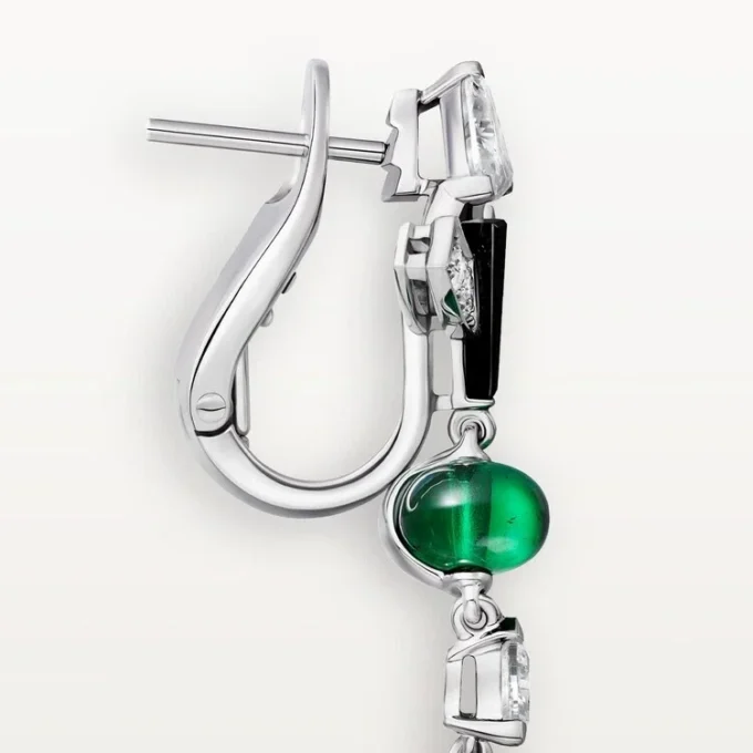 En Equilibre-örhängen, smaragd, pavé En Equilibre-örhängen, smaragd, pavé