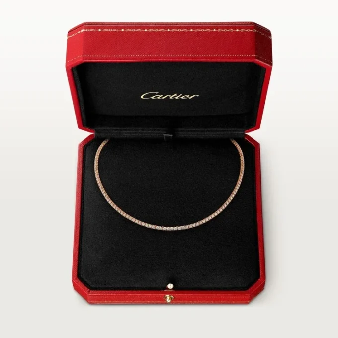 Essential Lines-halsband – Roséguld, diamanter – Cartier