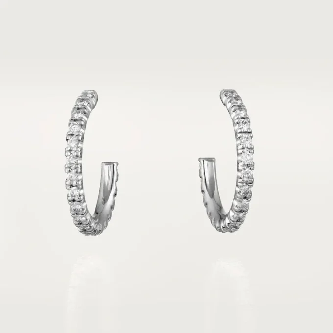 Etincelle De Cartier örhängen, liten modell – vitguld, diamanter – Cartier Etincelle De Cartier örhängen, liten modell – vitguld, diamanter – Cartier