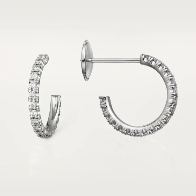 Etincelle De Cartier örhängen, liten modell – vitguld, diamanter – Cartier Etincelle De Cartier örhängen, liten modell – vitguld, diamanter – Cartier