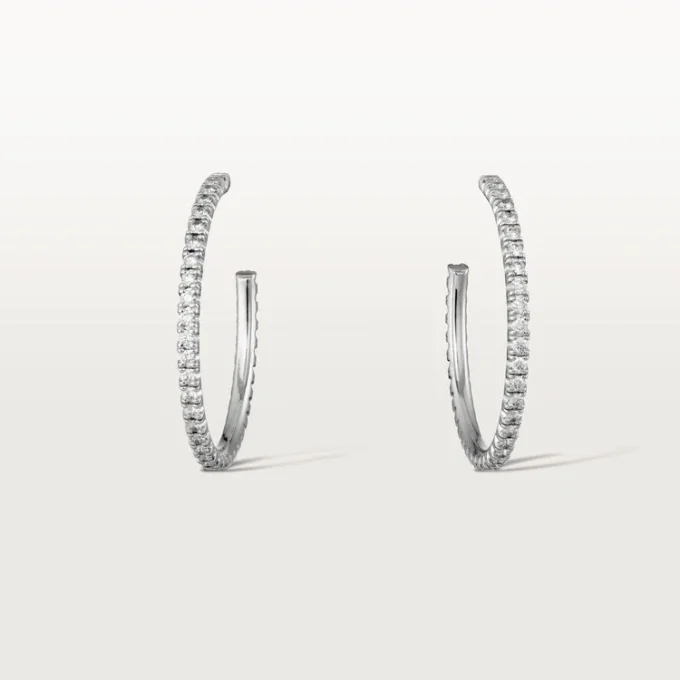 Etincelle De Cartier örhängen, medelstor modell – vitguld, diamanter – Cartier Etincelle De Cartier örhängen, medelstor modell – vitguld, diamanter – Cartier