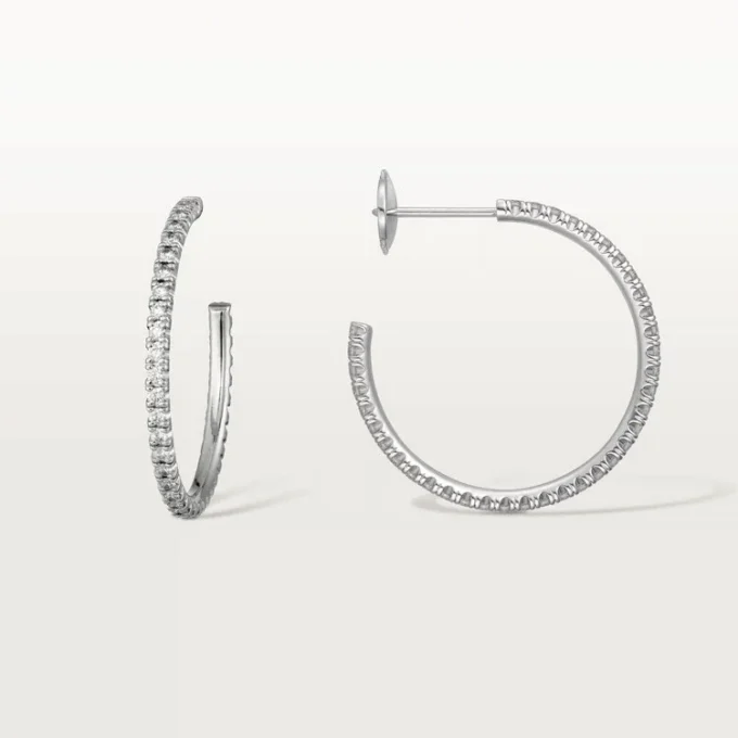 Etincelle De Cartier örhängen, medelstor modell – vitguld, diamanter – Cartier Etincelle De Cartier örhängen, medelstor modell – vitguld, diamanter – Cartier