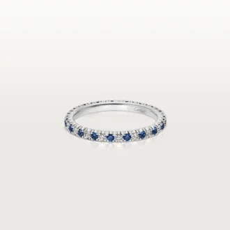 Etincelle De Cartier vigselring – platina, safirer, diamanter – Cartier