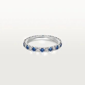 Etincelle De Cartier vigselring – platina, safirer, diamanter – Cartier