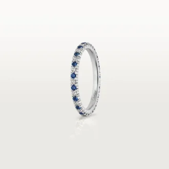 Etincelle De Cartier vigselring – platina, safirer, diamanter – Cartier