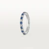 Etincelle De Cartier vigselring – platina, safirer, diamanter – Cartier