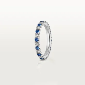 Etincelle De Cartier vigselring – platina, safirer, diamanter – Cartier