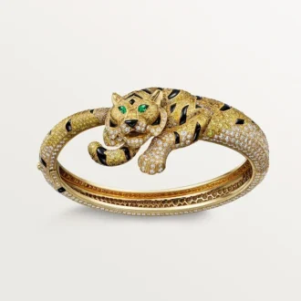 Faune Et Flore De Cartier-armband, gula, orange och bruna diamanter, pavé