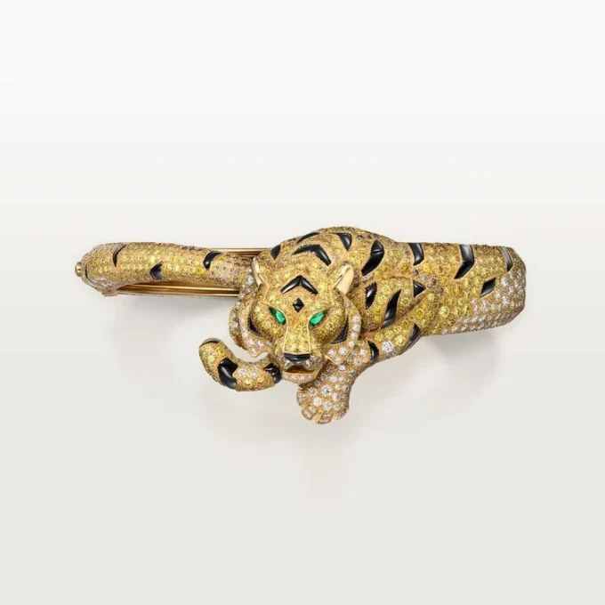 Faune Et Flore De Cartier-armband, gula, orange och bruna diamanter, pavé Faune Et Flore De Cartier-armband, gula, orange och bruna diamanter, pavé