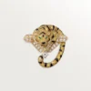 Faune Et Flore De Cartier-brosch, gula, orange och bruna diamanter, pavé