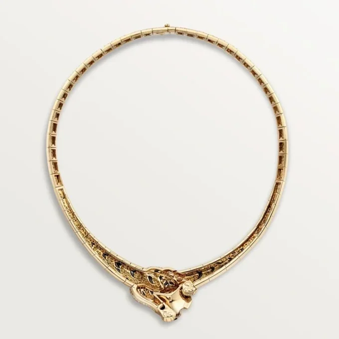 Faune Et Flore De Cartier-halsband, gula, orange och bruna diamanter, pavé Faune Et Flore De Cartier-halsband, gula, orange och bruna diamanter, pavé