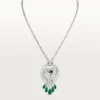 Faune Et Flore De Cartier-halsband, smaragddroppar, pavé Faune Et Flore De Cartier-halsband, smaragddroppar, pavé