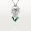 Faune Et Flore De Cartier-halsband, smaragddroppar, pavé Faune Et Flore De Cartier-halsband, smaragddroppar, pavé