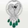 Faune Et Flore De Cartier-halsband, smaragddroppar, pavé Faune Et Flore De Cartier-halsband, smaragddroppar, pavé
